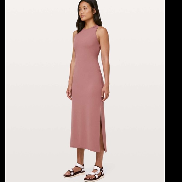 lululemon athletica Dresses & Skirts - 🚫SOLD🚫Lululemon Get Going Nulu Align Dress Red Dust Size 4